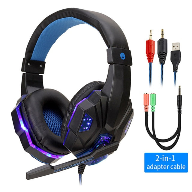 Led Light Wired Gamer Headset by Queendom