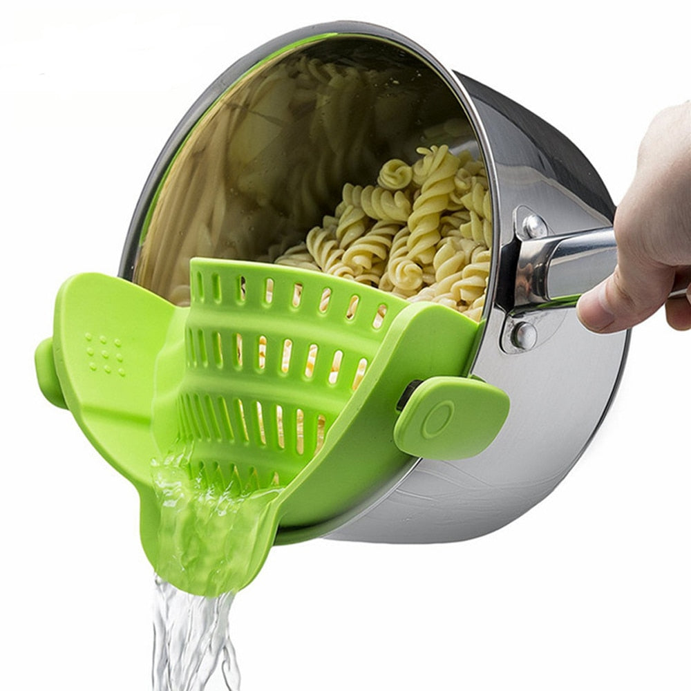 Silicone Kitchen Snap N Strain Filter by Queendom