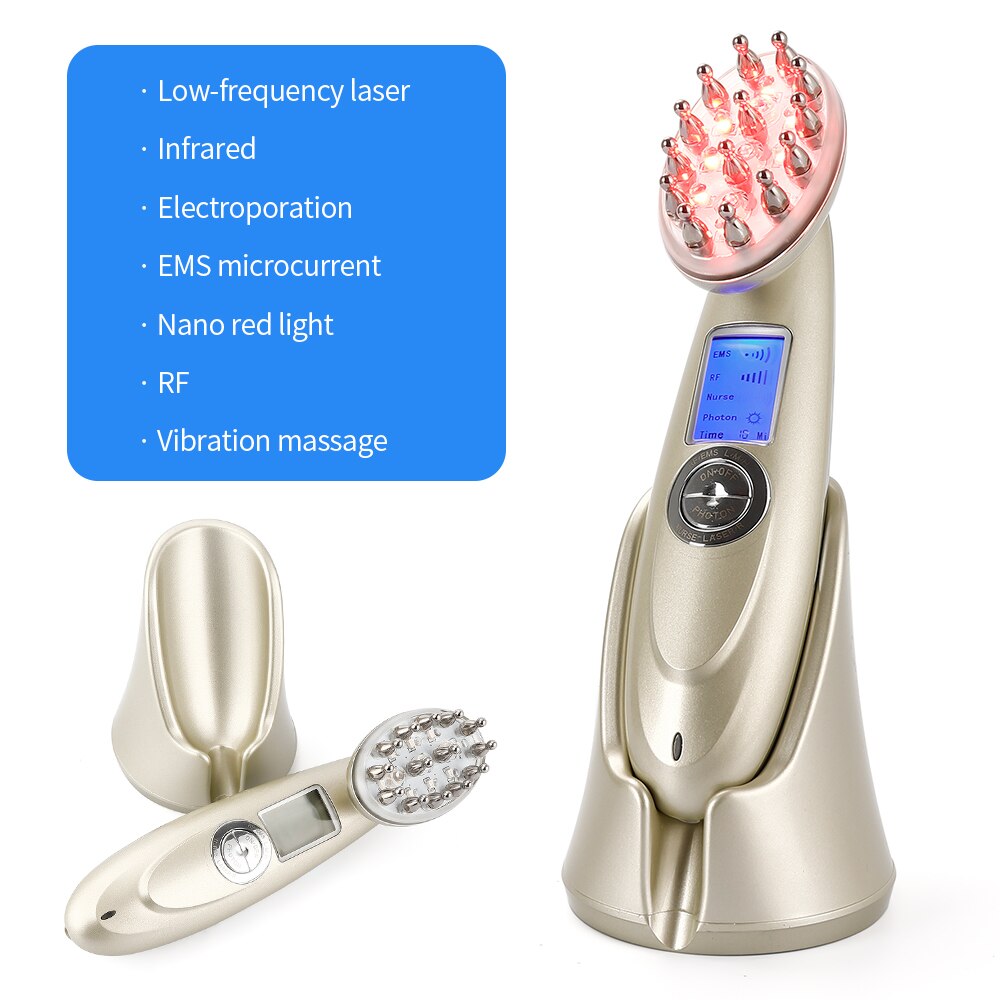 Electric Laser Hair Growth Comb Infrared EMS RF Vibration Massager Microcurrent Hair Care Hair Loss Treatment Hair Regrowth by Queendom