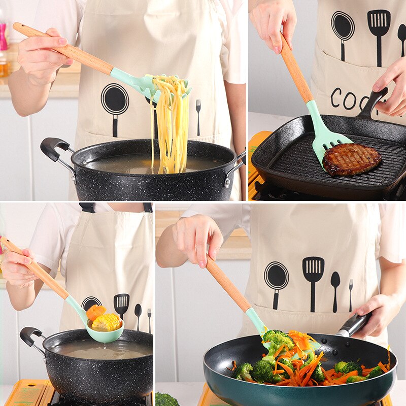 Non Stick Pot Spatula And Spoon by Queendom