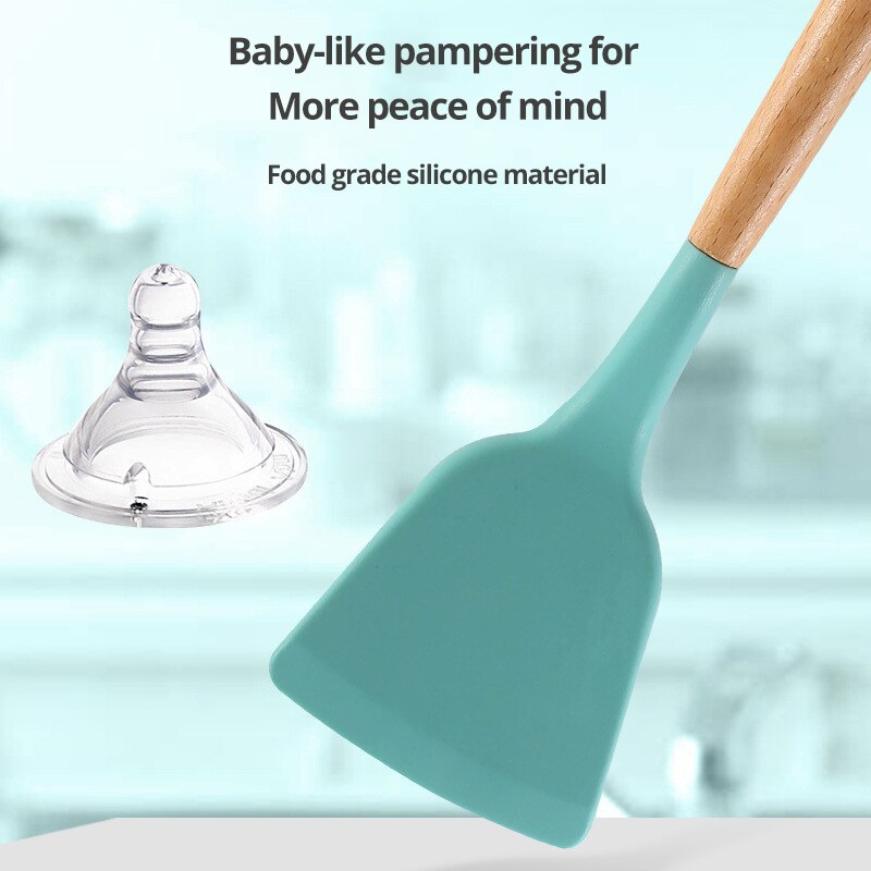 Non Stick Pot Spatula And Spoon by Queendom