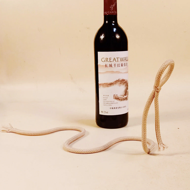 Suspended Rope Wine Bottle Holder by Queendom