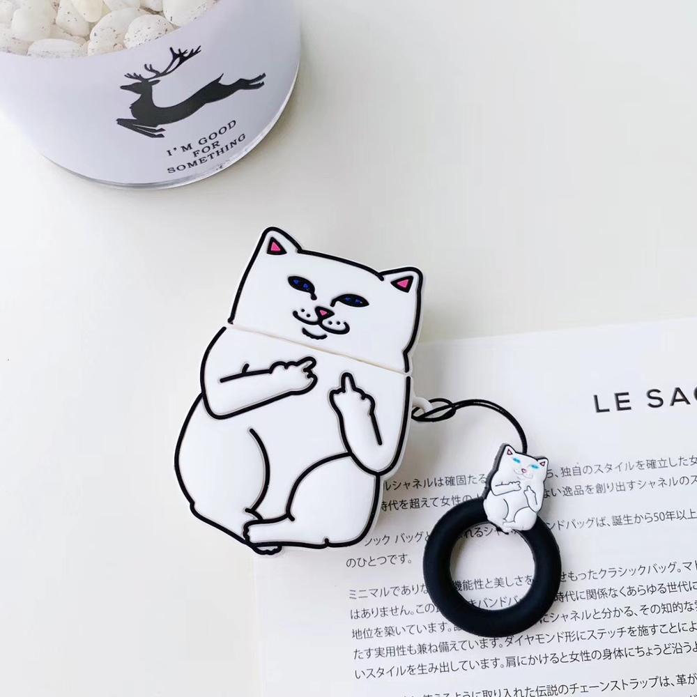 Cartoon Cat AirPods Case by Queendom