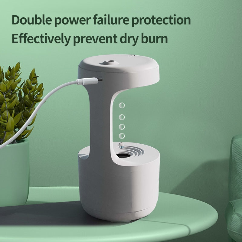 LED Water Drop Humidifier Diffuser by Queendom