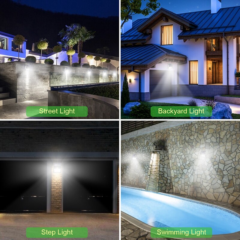 Garden Solar Lamp PIR Motion Sensor LED Solar Light Solar Powered By Sunlight Waterproof for Outdoor Wall Street Decoration by Queendom