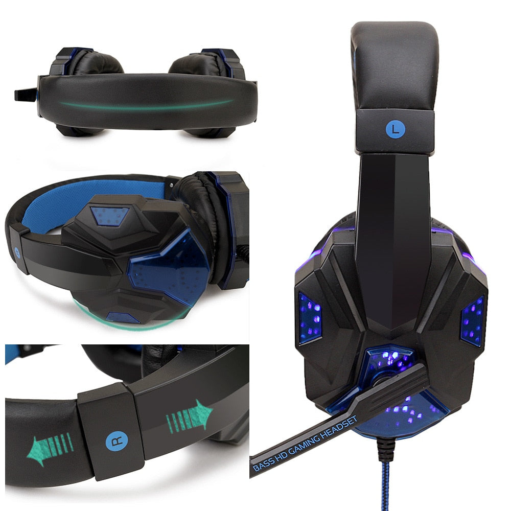 Led Light Wired Gamer Headset by Queendom