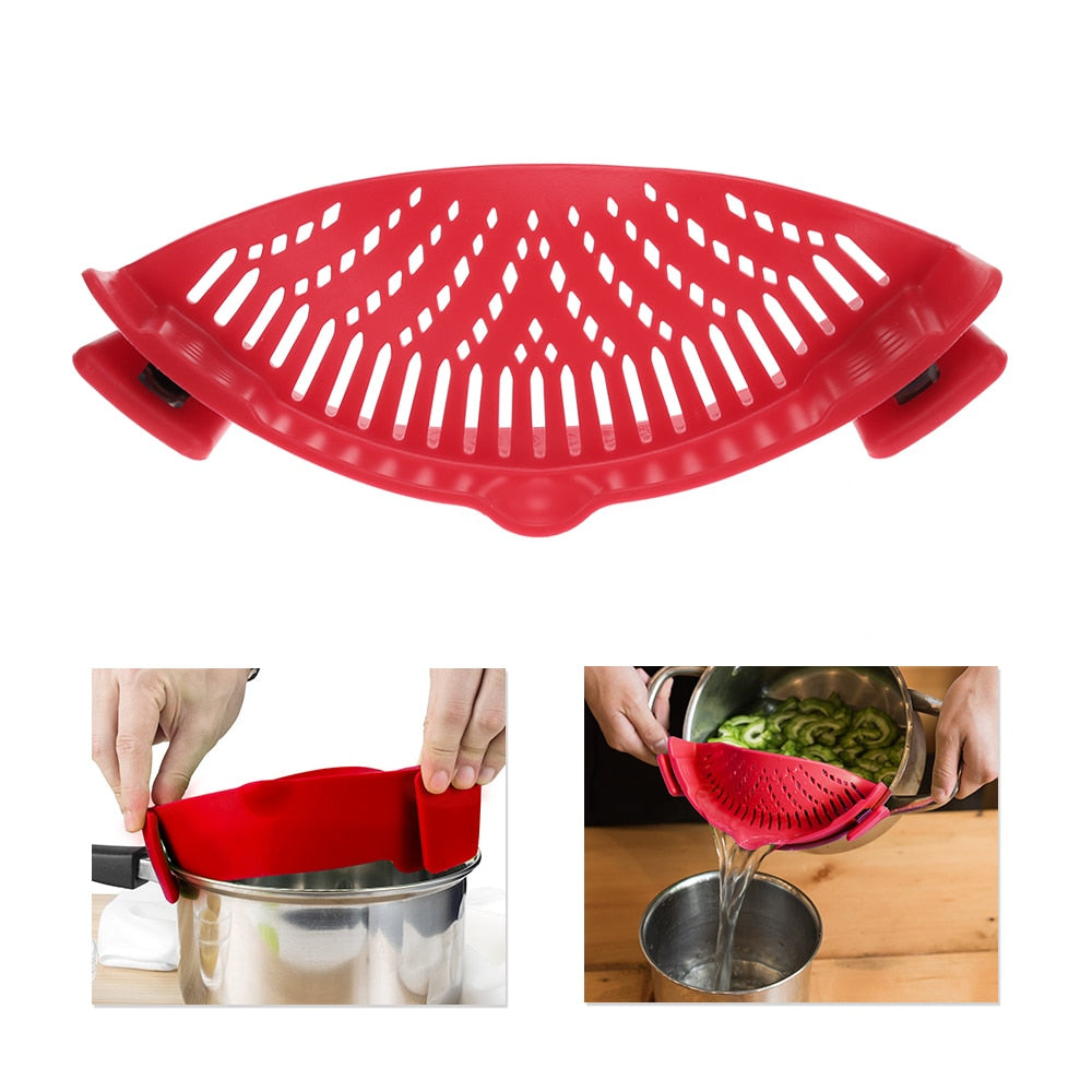 Silicone Kitchen Snap N Strain Filter by Queendom