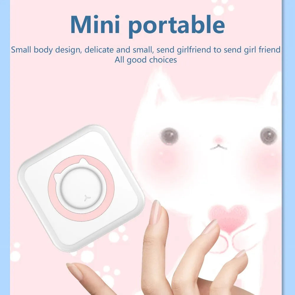 Mini Printer Portable Thermal Stickers by Queendom