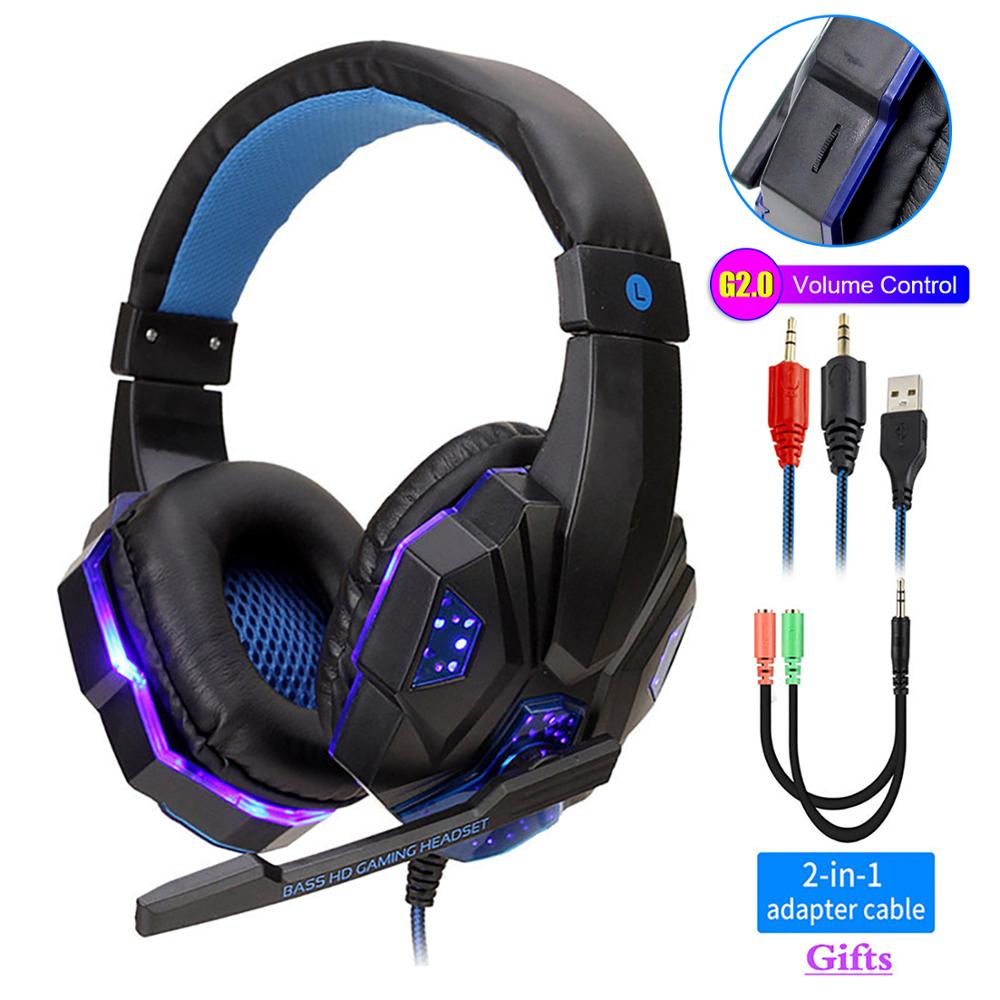 Led Light Wired Gamer Headset by Queendom