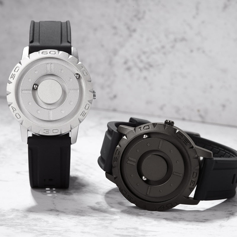 Iron Ball Magnetic Pointer Men's Watch by Queendom