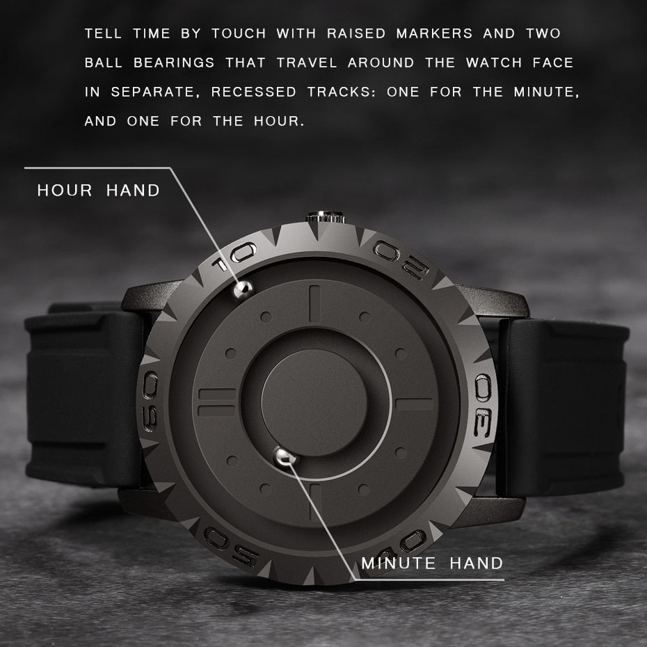 Iron Ball Magnetic Pointer Men's Watch by Queendom