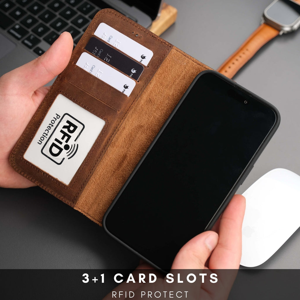 Apple iPhone 15 Pro Max Detachable Casper Leather MagSafe Wallet/Case  - RFID Protection