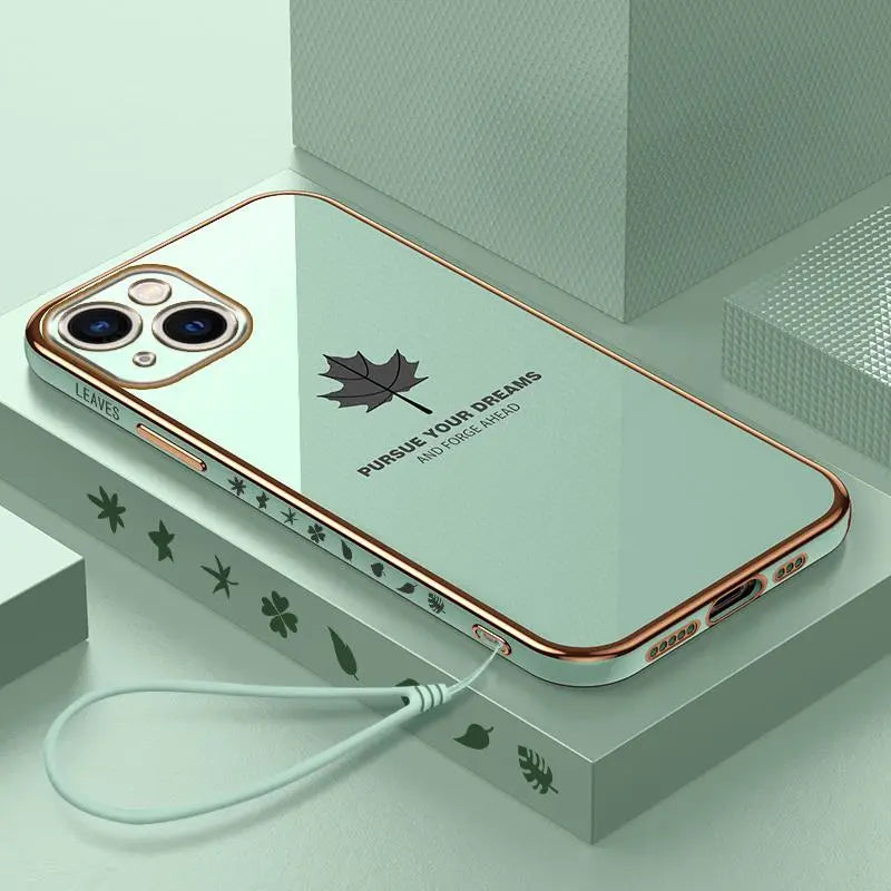iPhone 14 Anacotte Maple leaves Plating iPhone case