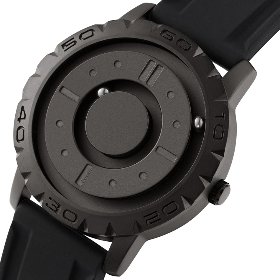 Iron Ball Magnetic Pointer Men's Watch by Queendom