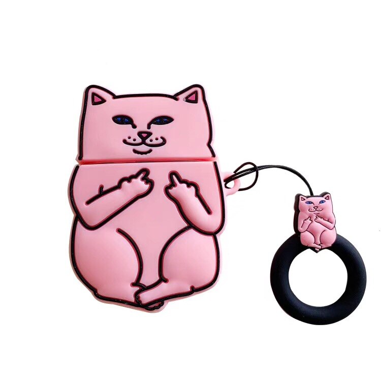 Cartoon Cat AirPods Case by Queendom