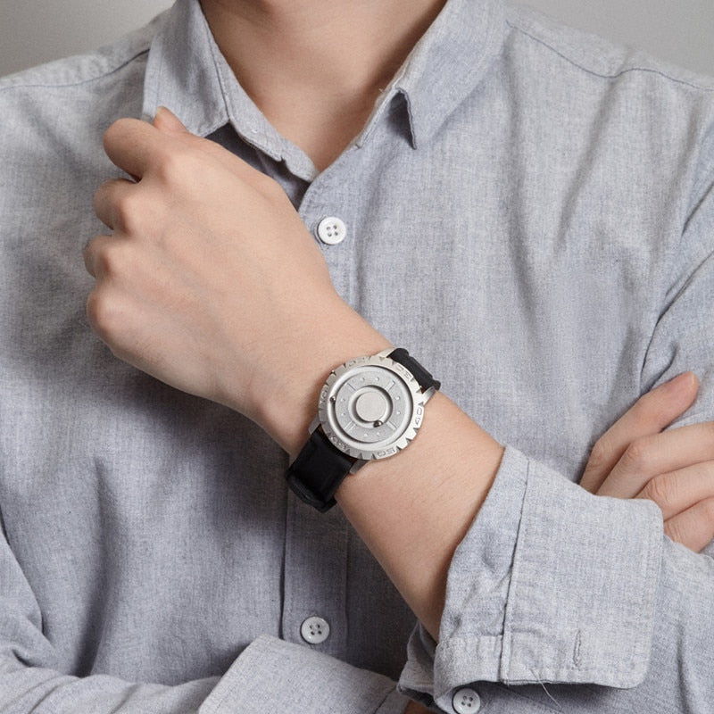 Iron Ball Magnetic Pointer Men's Watch by Queendom