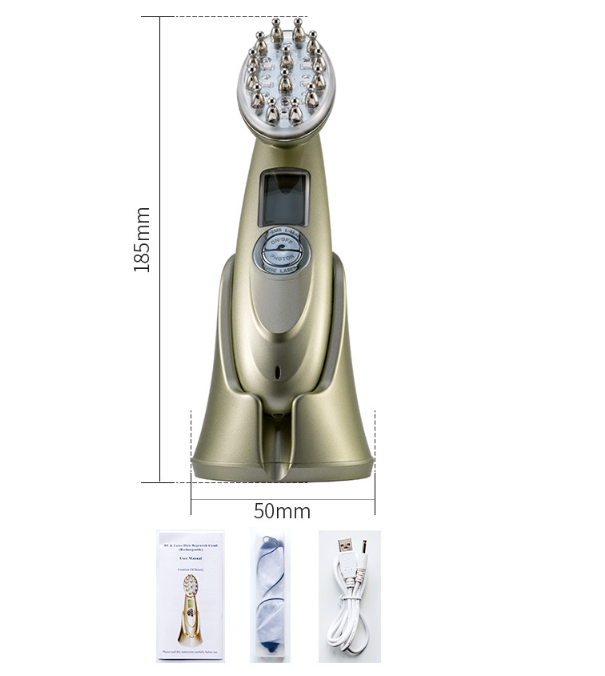 Electric Laser Hair Growth Comb Infrared EMS RF Vibration Massager Microcurrent Hair Care Hair Loss Treatment Hair Regrowth by Queendom