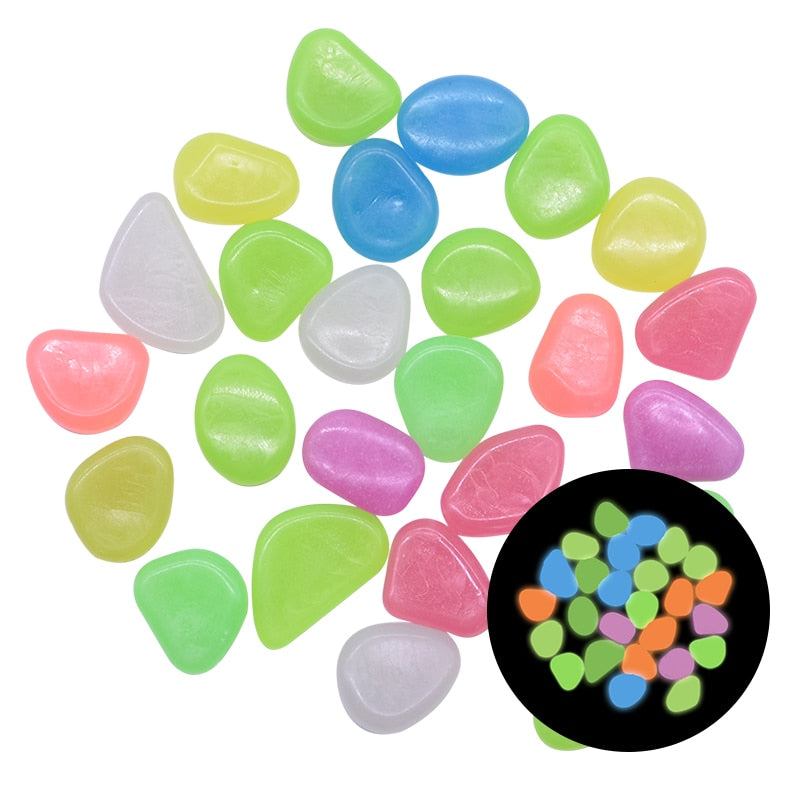 Glow in the Dark Garden Pebbles by Queendom